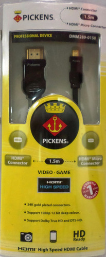 Cable Pickens Hdmi A Micro Hdmi De 1,5 Metros Dmm289-0150