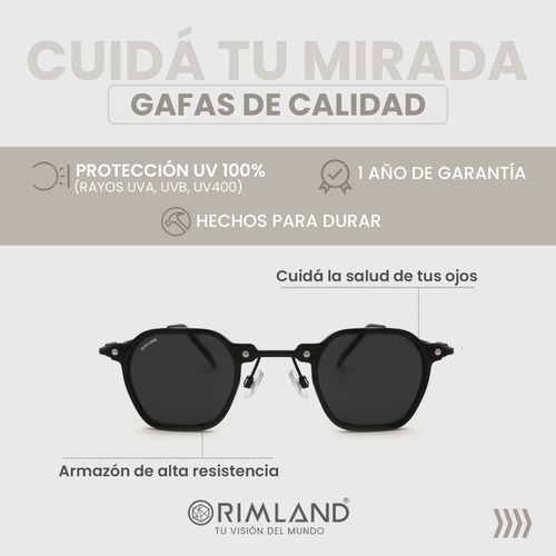 Imagen 2 de 7 de Anteojos Lentes De Sol Rimland Dakota