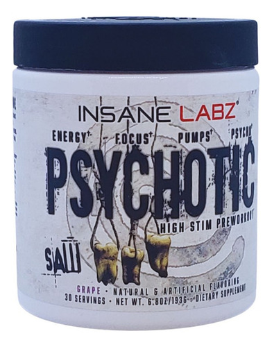 Pre Entreno Psychotic Saw Insane Labz 30 Servs Sabor Uva
