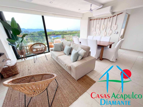 Imagen 2 de 30 de Cad Altamar Victory 401. Terraza Grande Con Vista A Los Jardines Y Albercas