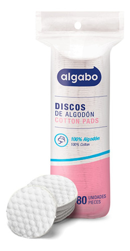 Discos Desmaquillantes De Algodón 80 U Algabo X 6