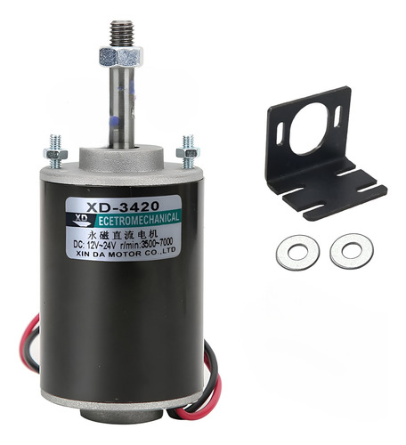 Motor Dc 12v/24v Alto Torque 30w Con Montaje