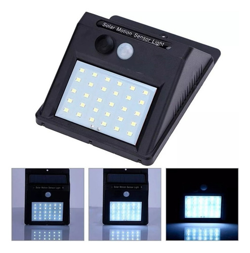 Pack De 4: Lámpara Solar De Pared 30 Leds Sensor Movimiento