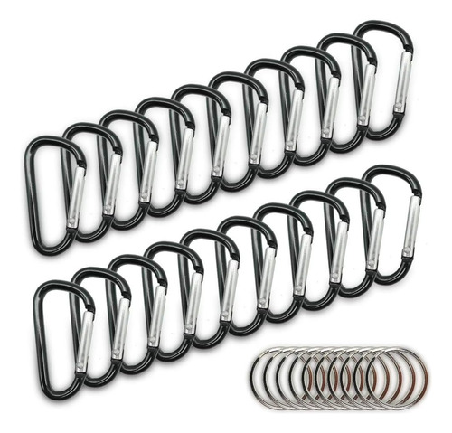 20 Pcs Mini  Es De Aluminio De 1.85 /4.7cm 10 Pcs Anill...