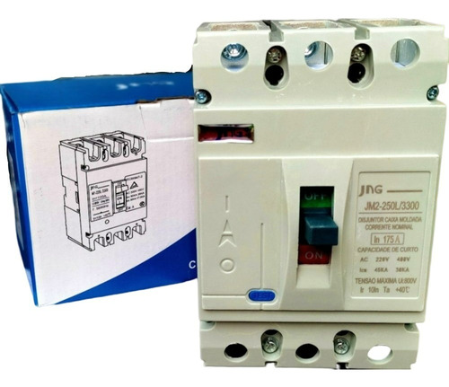 Disjuntor Caixa Moldada Tripolar 175a Jm2 250l Jng 45ka 220v