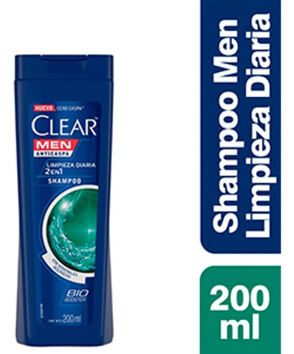 Shampoo Anticaspa Clear Limpeza Diária Frasco 400ml Kit C/2