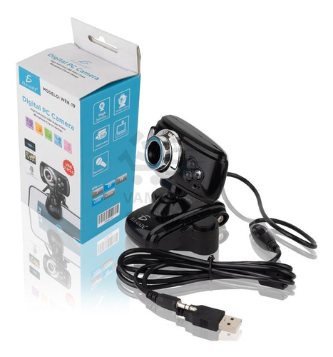 Camara Web Clip Usb Vision Nocturna 180° Pc Lap3mp Rotacion 