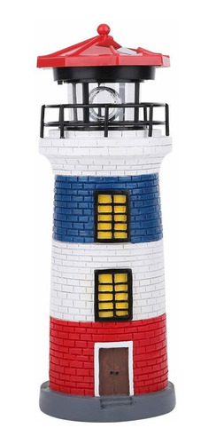 Estatua Faro Solar Led Giratoria Para Decoracionde Patio