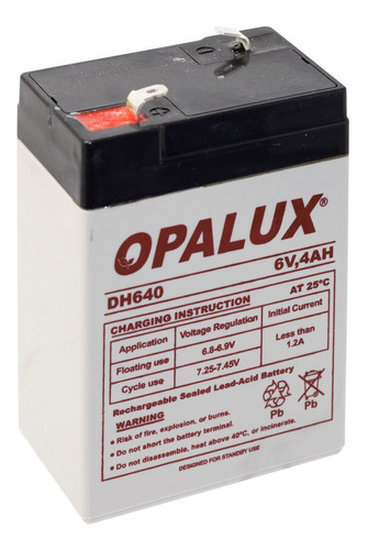Batería Seca 6v 4ah Dh-640 Opalux