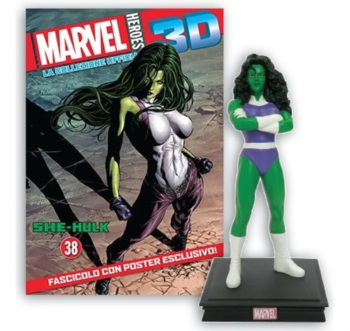 Figura Y Suplemento She Hulk Marvel Heroes 3d 51 Salvat
