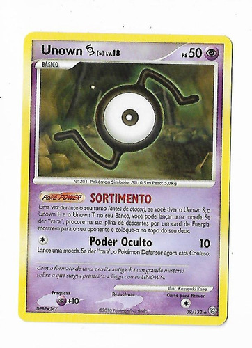 Pokemon Unown S Maravilhas Secretas Frete Incluso