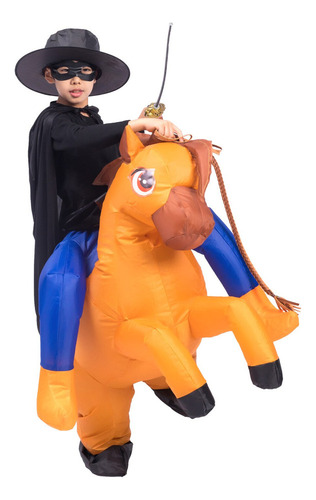 Disfraz Inflable De Caballero Montando A Caballo Para Niños