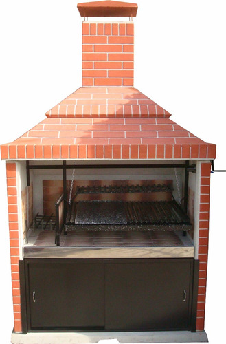 Parrilla 1,4 M Puertas Churrasquera Div Fuego Calienta Asado