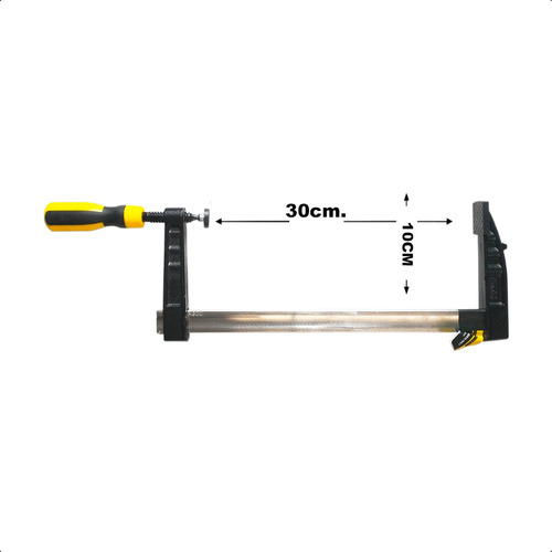 Kit 3 Grampos P Carpinteiro Tipo F Sargento 100x300mm 12 Pol