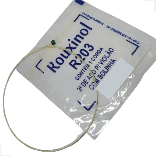 3ª Corda Sol Avulsa Rouxinol De Aço P/ Violão Com Bolinha
