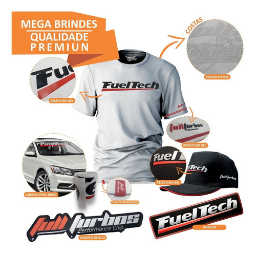 Fueltech Ft350 S/ Chic + Mega Brinde Camiseta Branca Gel+bp