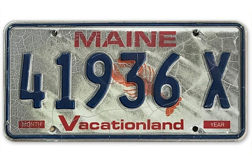 Placa Maine Original Americana Importada Usada  Lagosta