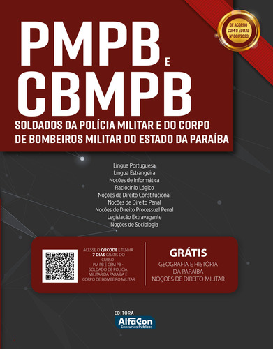 Pmpb E Cbmpb - Soldados Da Polícia Militar E Do Corpo De Bombeiros Militar Do Estado Da Paraíba, De Alfacon Equipe., Vol. 1. Editorial Alfacon Concursos Públicos, Capa Mole Em Português