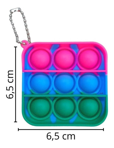Chaveiro Fidget Toy Empurre Pop Bubble Fidget Sensorial Toy