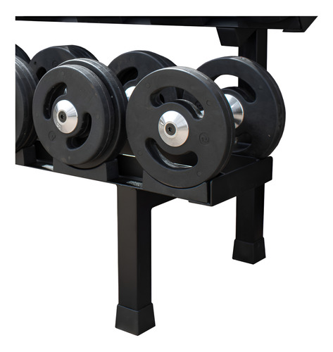 Kit De Dumbbells Injetados Montados (12kg A 30kg) + Suporte