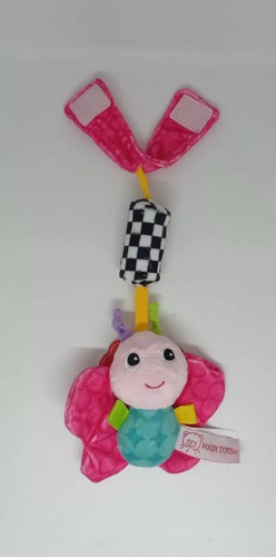 Imagen 4 de 9 de Sonajero Colgante Peluche Animales Bebe Con Velcro En Mca