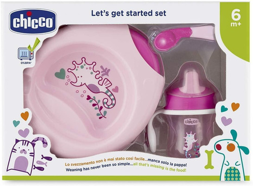 Imagen 2 de 2 de Chicco Set De Comida 6m+ Color Rosa