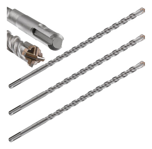 Wensilon Concrete Drill Bit Lengthening 3pcs 1/2  X 12 -10 