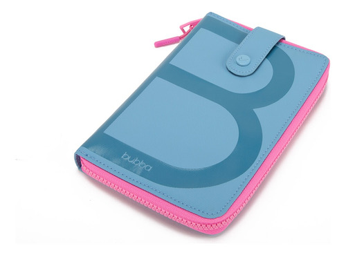 Porta Pasaporte Funda Protectora Documentos Viaje Bubba Azul Sky Liso