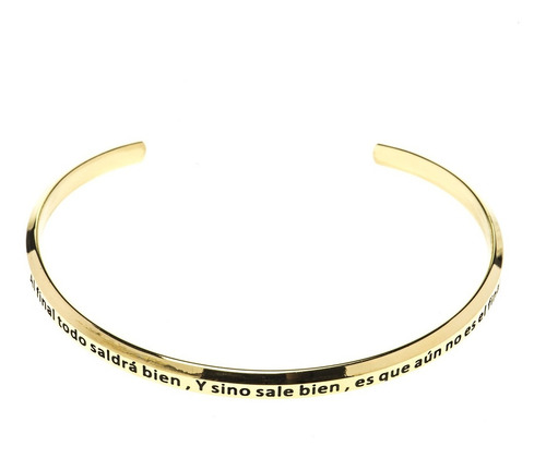 Pulsera Esclava De Acero Con Baño Grabada. Guilad Slv105b