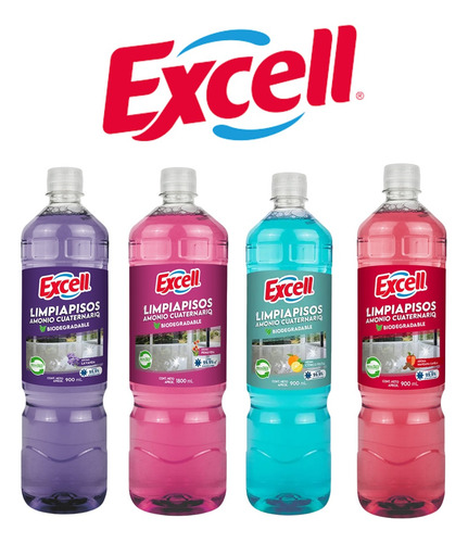 Pack 2 Limpiapisos Excell Amonio Cuaternario Biodegradable