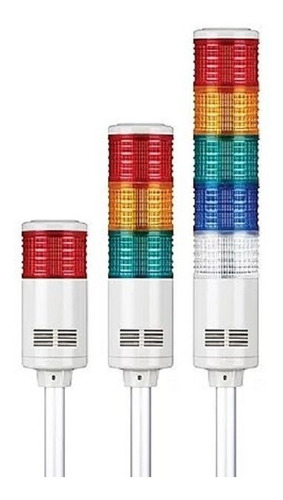 Torreta De Led 5 Colores Con Sonido R/a/g/w  24v Ac/dc