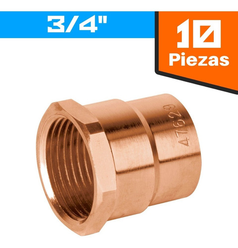 Conector De Cobre Rosca Interior 3/4'' Basic Foset 47629
