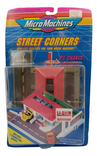 Micro Machines Street Corners Oil Change 1992 Blister Dañado