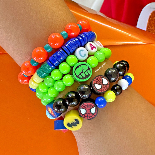 Miçanga Infantil Para Meninos, Super Heróis Sortidos, 50 Pçs Cor Colorido Diâmetro 1 Cm