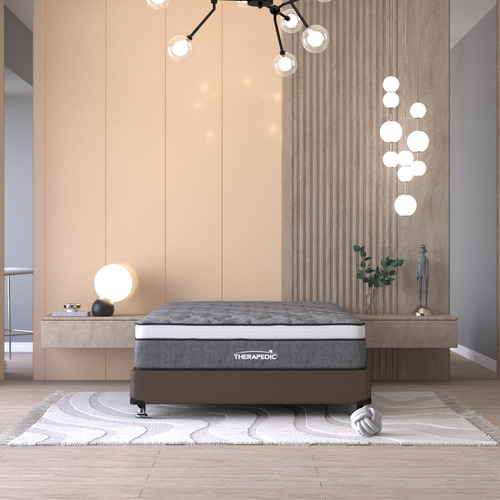 Colchón Queen Size Therapedic Classic Medio Firme Valhalla Con Resortes De Carbono