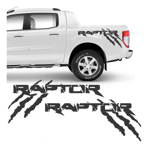 Kit Faixa Ford Ranger Raptor 2013/19 Adesivo Lateral Grafite