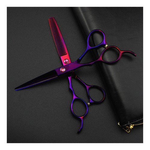 Tijeras De Barbero Zurdo Profesional De 5 Colores, Conjunto