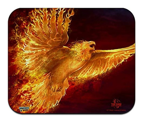 Phoenix Firebird Flaming Fire Bird Rising Fantasy Alfombrill