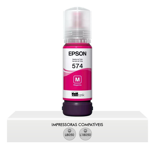 Tinta T574 Refil Magenta Original Epson L8050 L18050