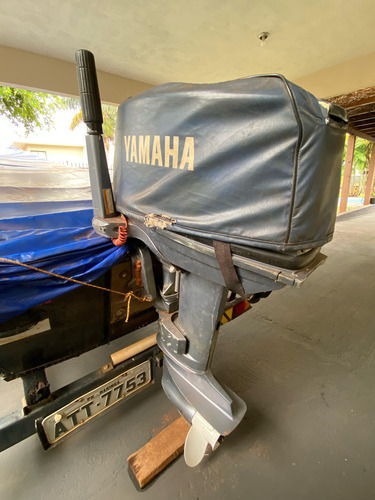 Barco Tupi Borda Alta Com Motor 25 Hp E Carreta