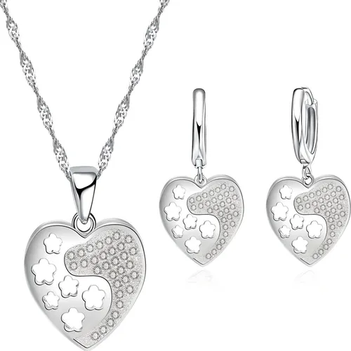 comprar Set Plata 925 Gato Perla Collar Aros Pendientes Mujer Joya