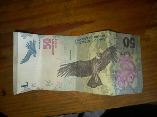 Billete De 50 Pesos Del Cóndor Andino 