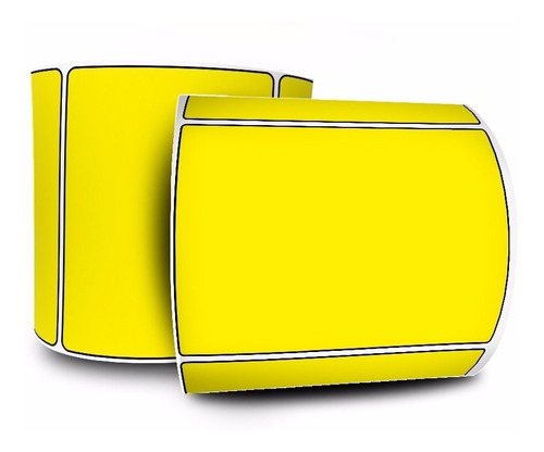Etiqueta Couche 5x3 Cm 1 Coluna Amarela 32 Metros Cor Amarelo