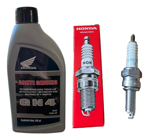 Kit Afinaciion Honda Xr150 Cargo Bujia Y Aceite Gn4 10w-30