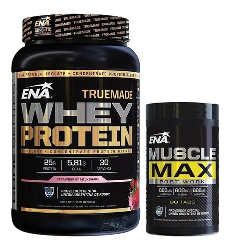 Crecimiento Muscular True Made Proteína Ena + Muscle Max Ena