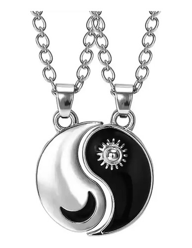 Collar Hombre Mujer Yin Yang Parejas Amigos Sol Y Luna