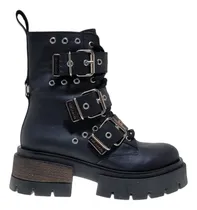 Comprar Borcegos Anca & Co Caña Alta Mujer Cuero Hebilla Bota Dublin