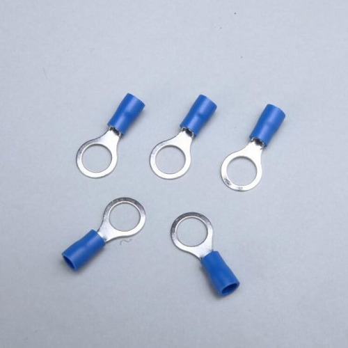 Terminal 100pza Rv2-6 Azul Ojo 1/4 Cal 14-16awg