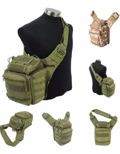 Imagen 1 de 10 de Morral Bolso Tactico Canguro Porta Celular Tablet Sniper G3