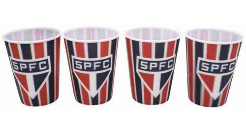 Jogo Com 4 Copos 3d 400ml - São Paulo Spfc